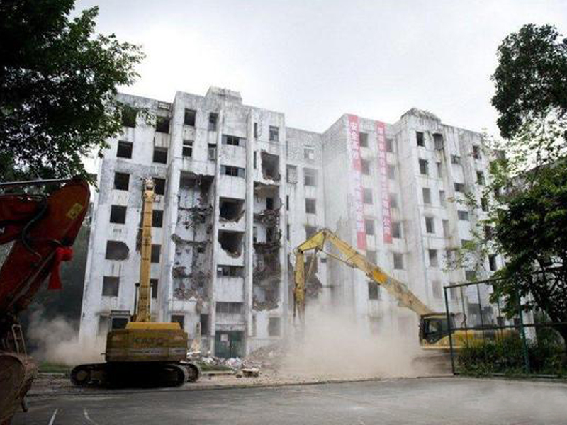 使用海沙的建筑物，墻體受損嚴(yán)重